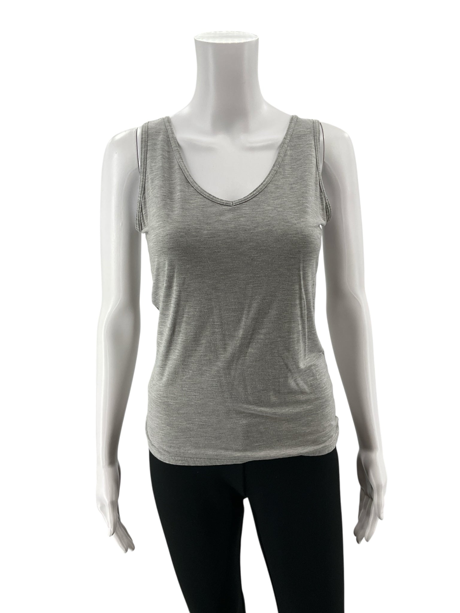 Heather Gray Modal Spandex Blend Soft Stretch Tank Top Size Medium