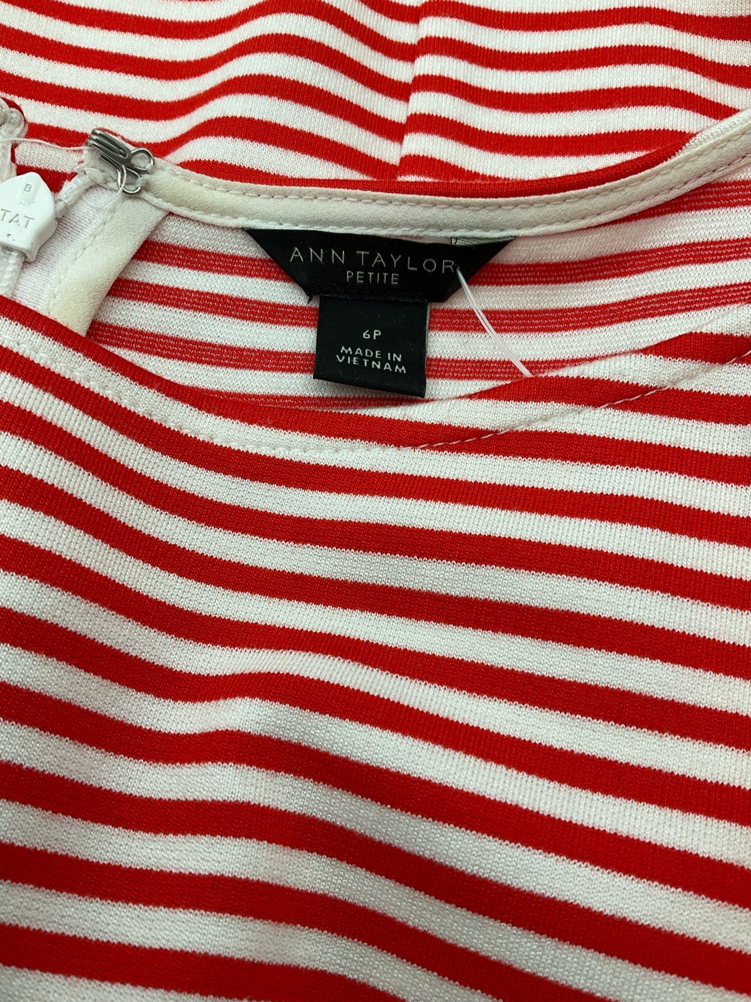 Ann Taylor Red/White Stripe Pre-Owned Ladies Dress - Size 6 Petite - Margaret’s Fine Consignment