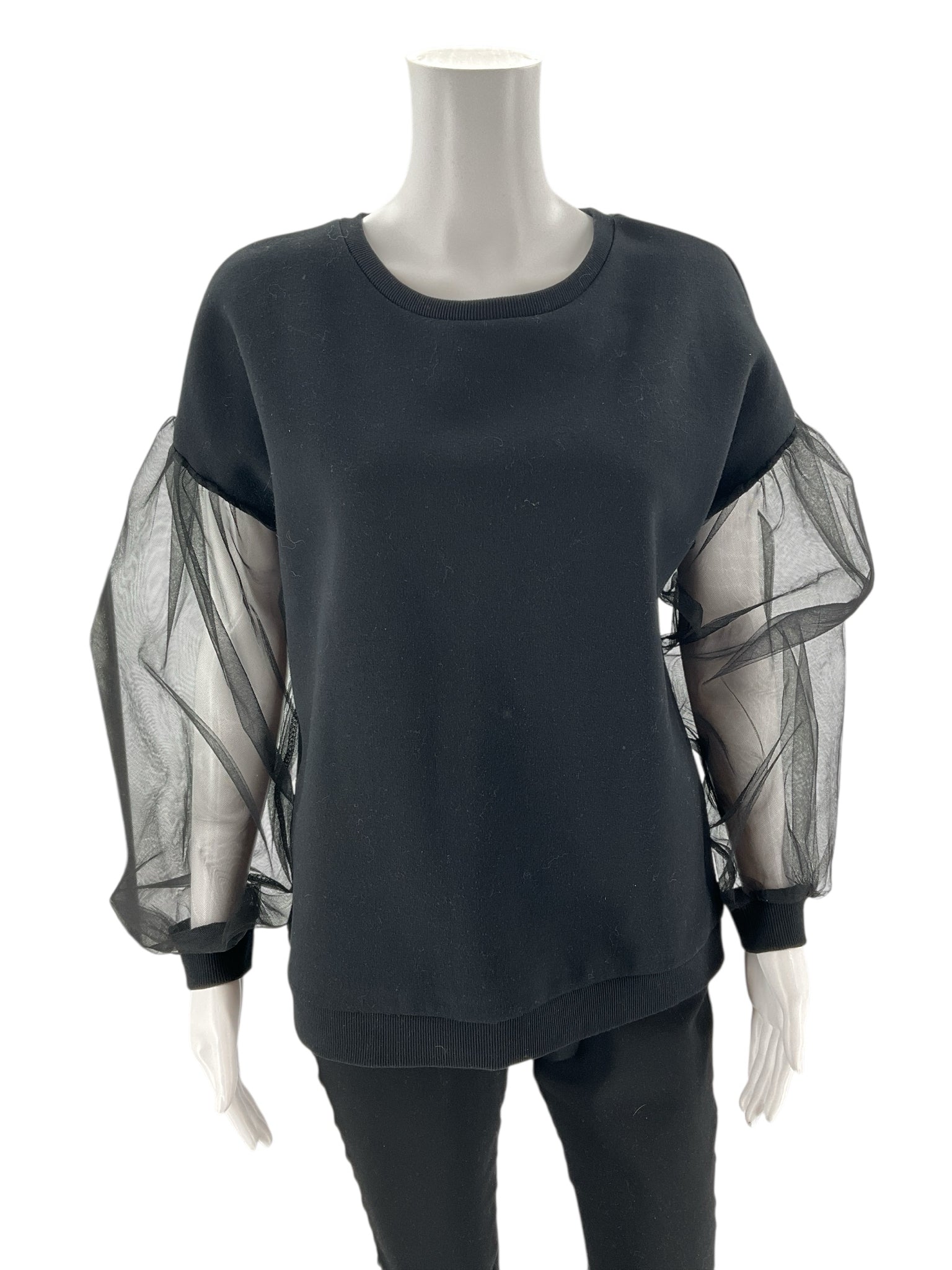 INC - Black Solid Pre-Owned Ladies Casual Top - Size M