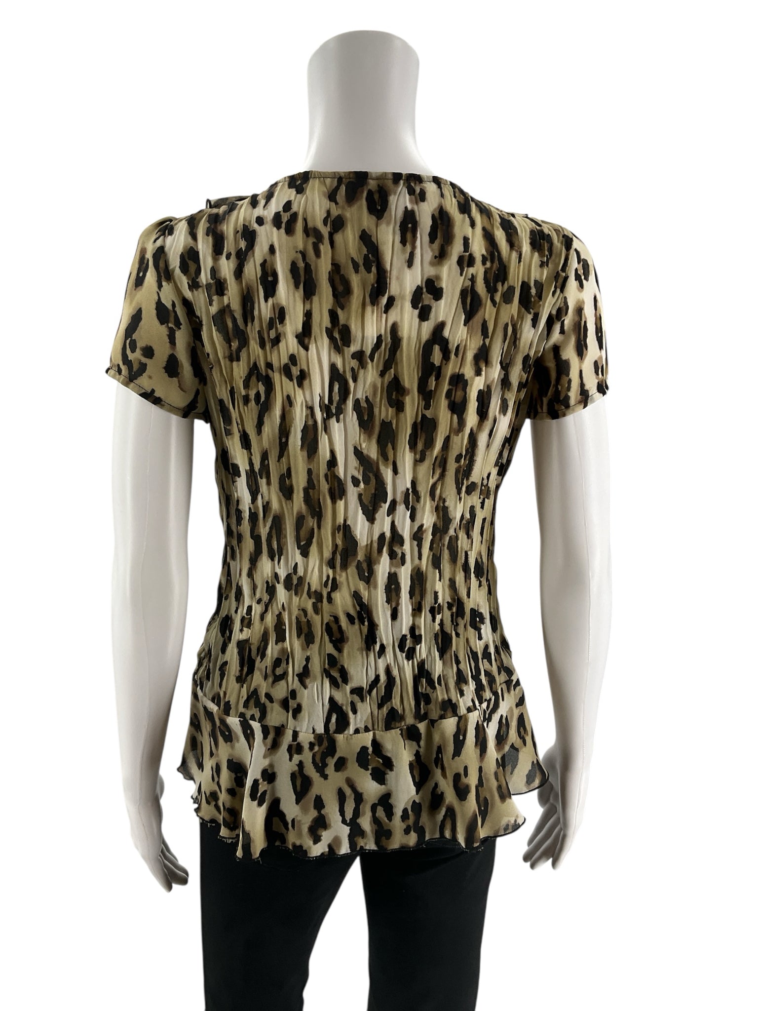 East 5th Brown/Black/Tan Animal Pre-Owned Ladies Top - Size Small Petite - Margaret’s Fine Consignment