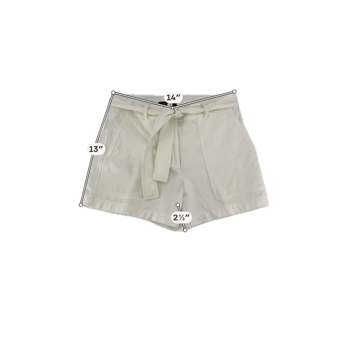 Ann Taylor White Tie-Waist Paperbag Shorts Size 4 - ONLINE ONLY