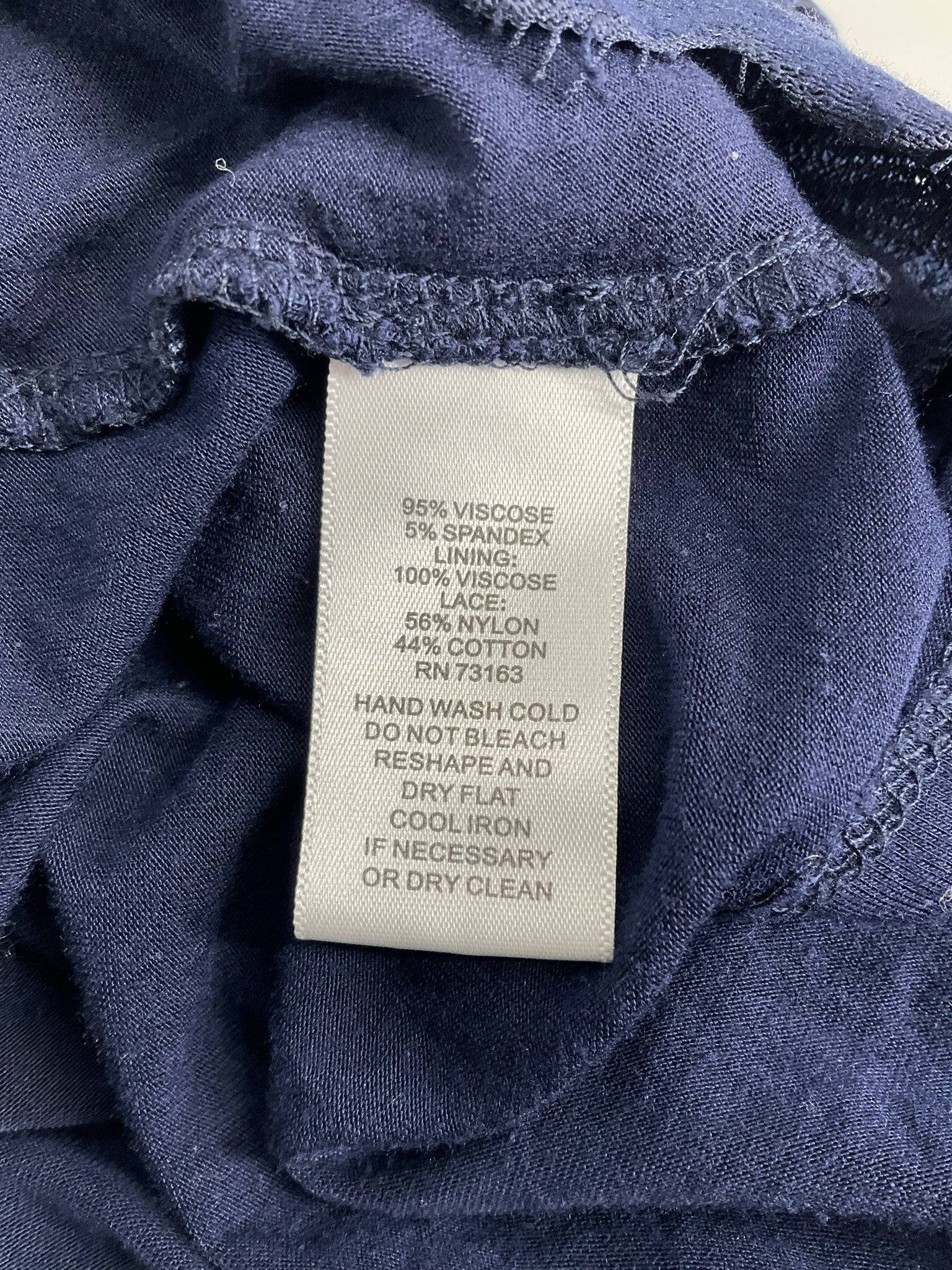 Cable & Gauge Navy Lace Pre-Owned Ladies Casual Top - Size 3X