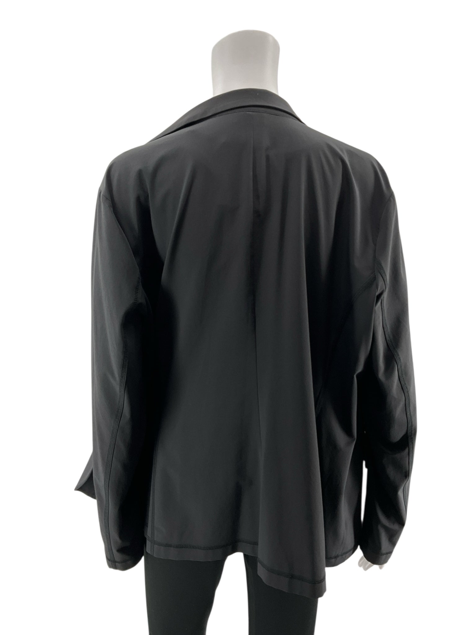 Eddie Bauer Performance Stretch Travel Blazer Jacket Black Womens Size 20
