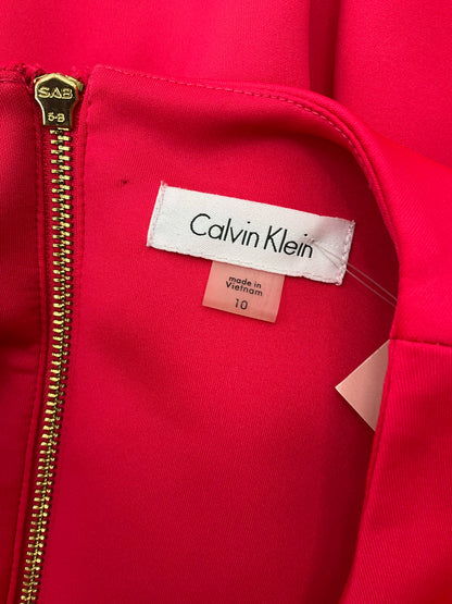 Calvin Klein Pink Solid Pre-Owned Ladies Dress - Size 10