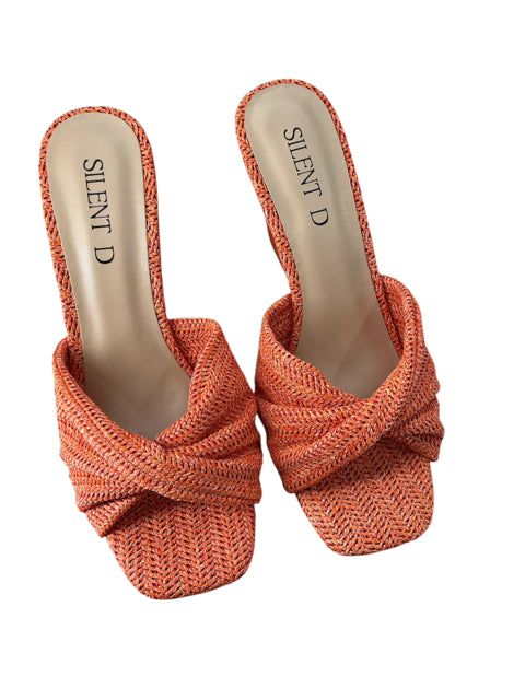 Silent D Orange Solid Sandals Size 7/7.5