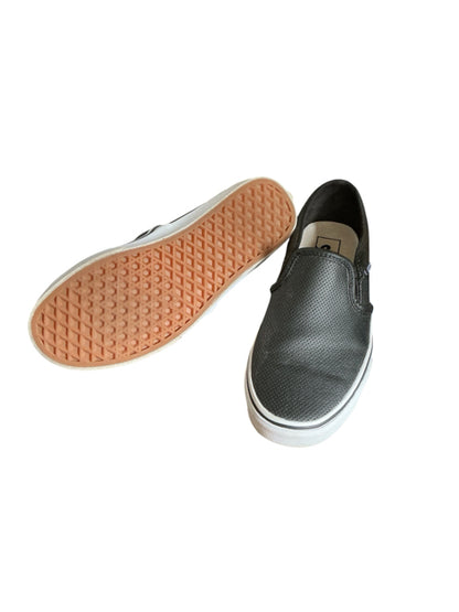 Vans Classic Slip-On Perf Leather Black Shoes | Women&