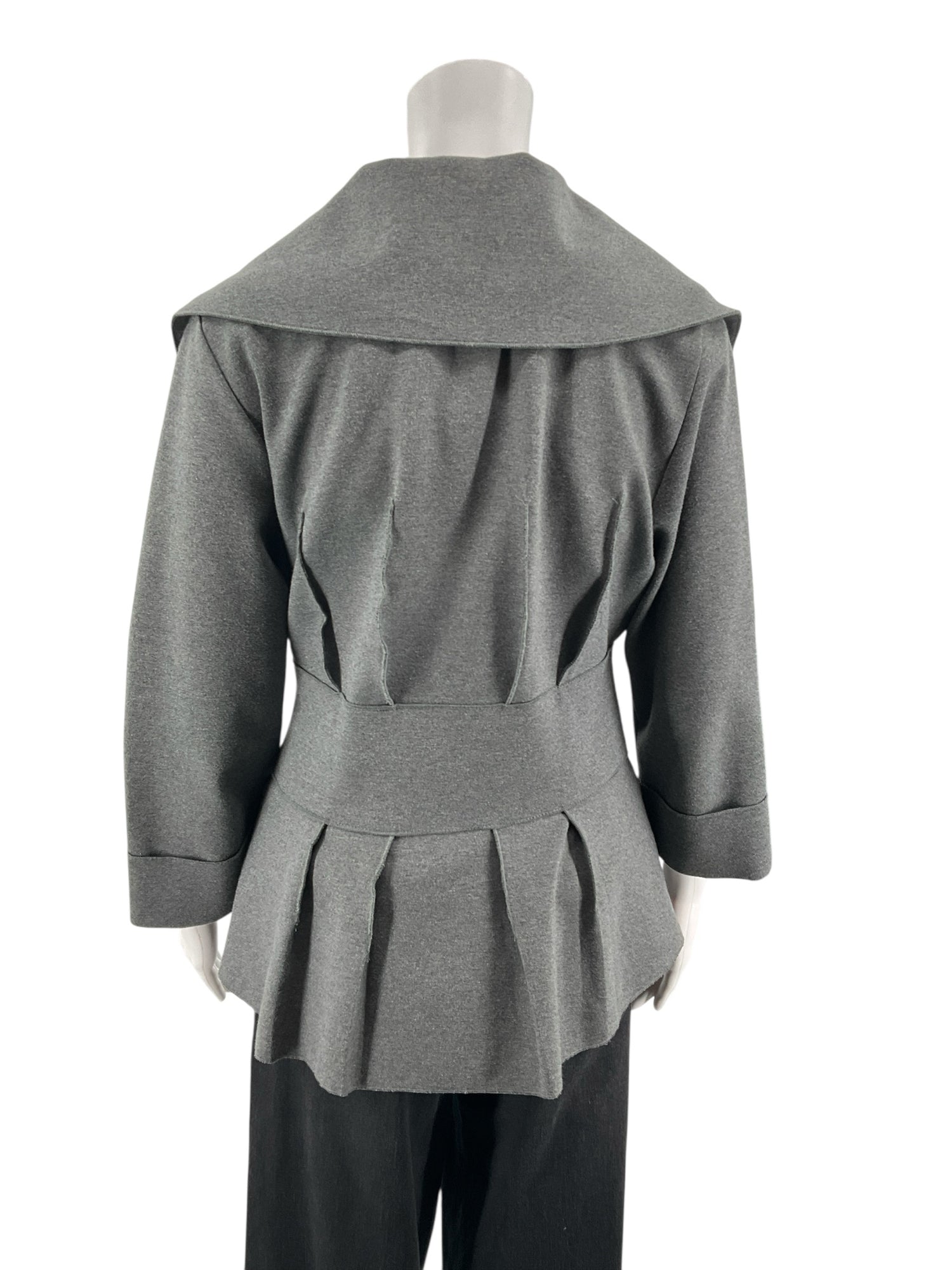 LUII Gray Solid Pre-Owned Ladies Jacket - Size Large