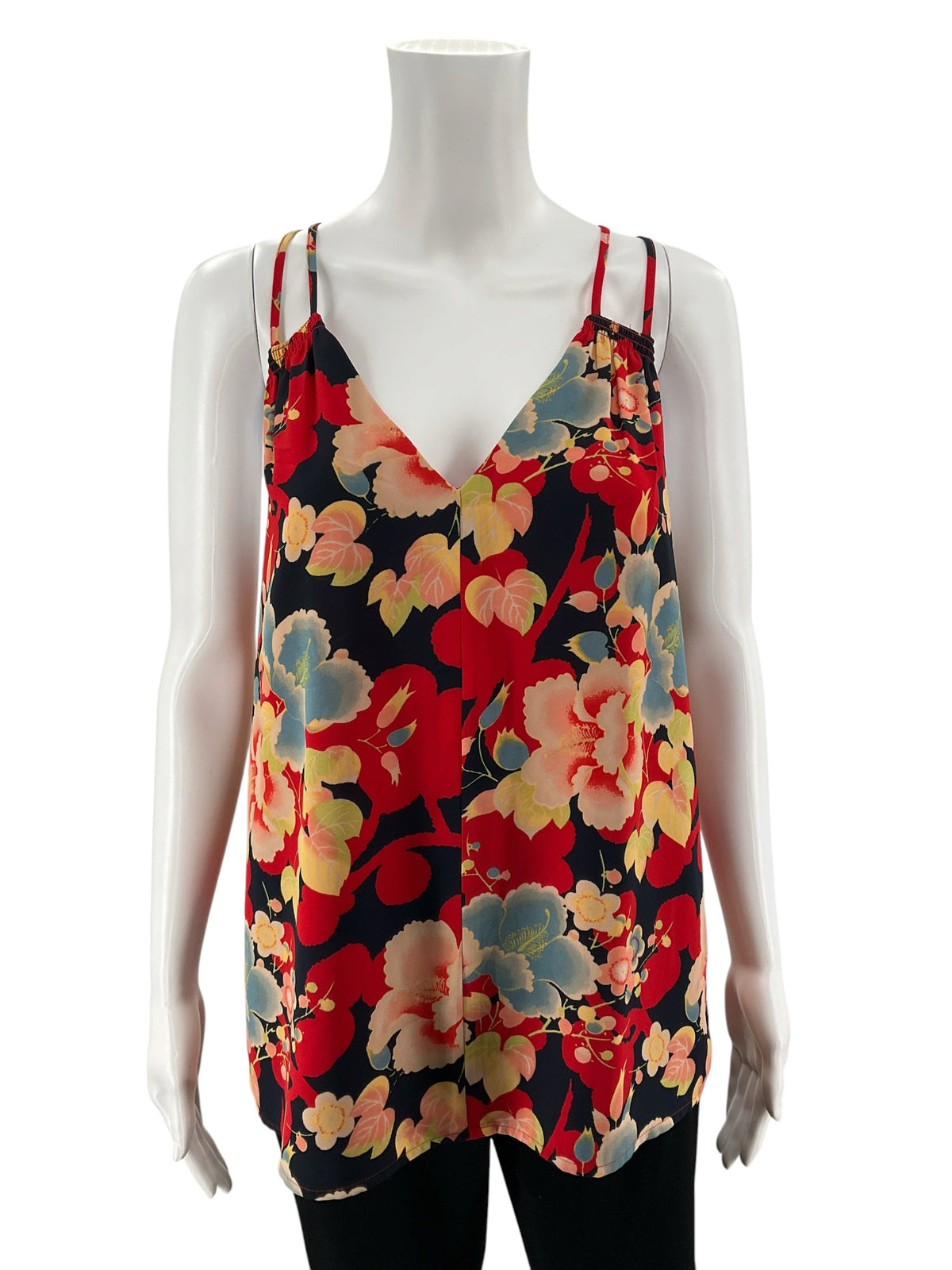 LOFT Floral Double Strap V-Neck Cami Tank Top Size Medium - ONLINE ONLY