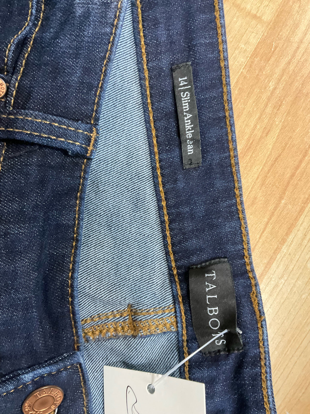 Talbots The Slim Ankle Jeans Womens Size 14 Dark Wash Stretch Denim- ONLINE ONLY