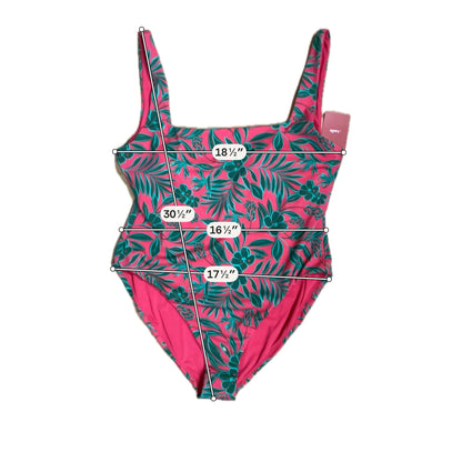 Andie The Mykonos One-Piece Swimsuit Pink Green Floral Size XL NWT - ONLINE ONLY