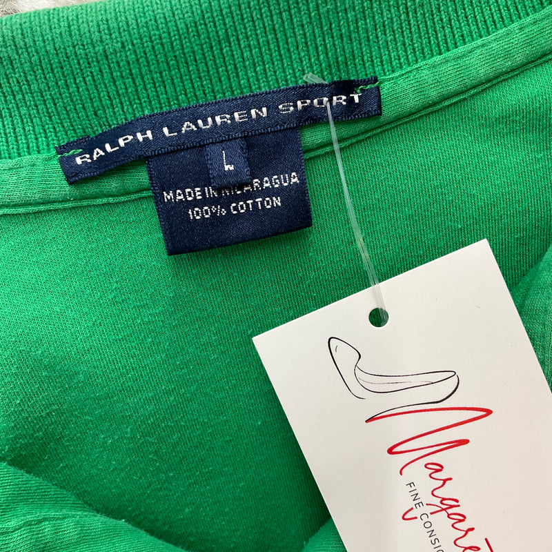 Ralph Lauren Sport Green Solid Pre-Owned Ladies Top - Size Large - Margaret’s Fine Consignment