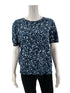 Brooks Brothers Navy/White Floral Pre-Owned Ladies Top - Size Large - Margaret’s Fine Consignment