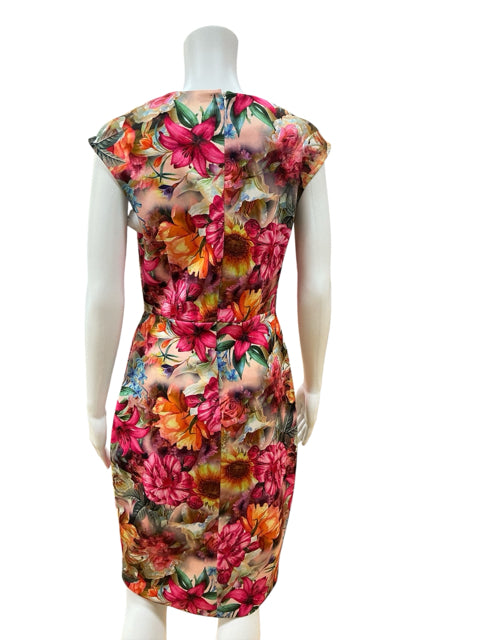 New York &amp; Company multi Sheath Floral Sheath Dress Size Small Pink &amp; Orange Botanical Print - Size S
