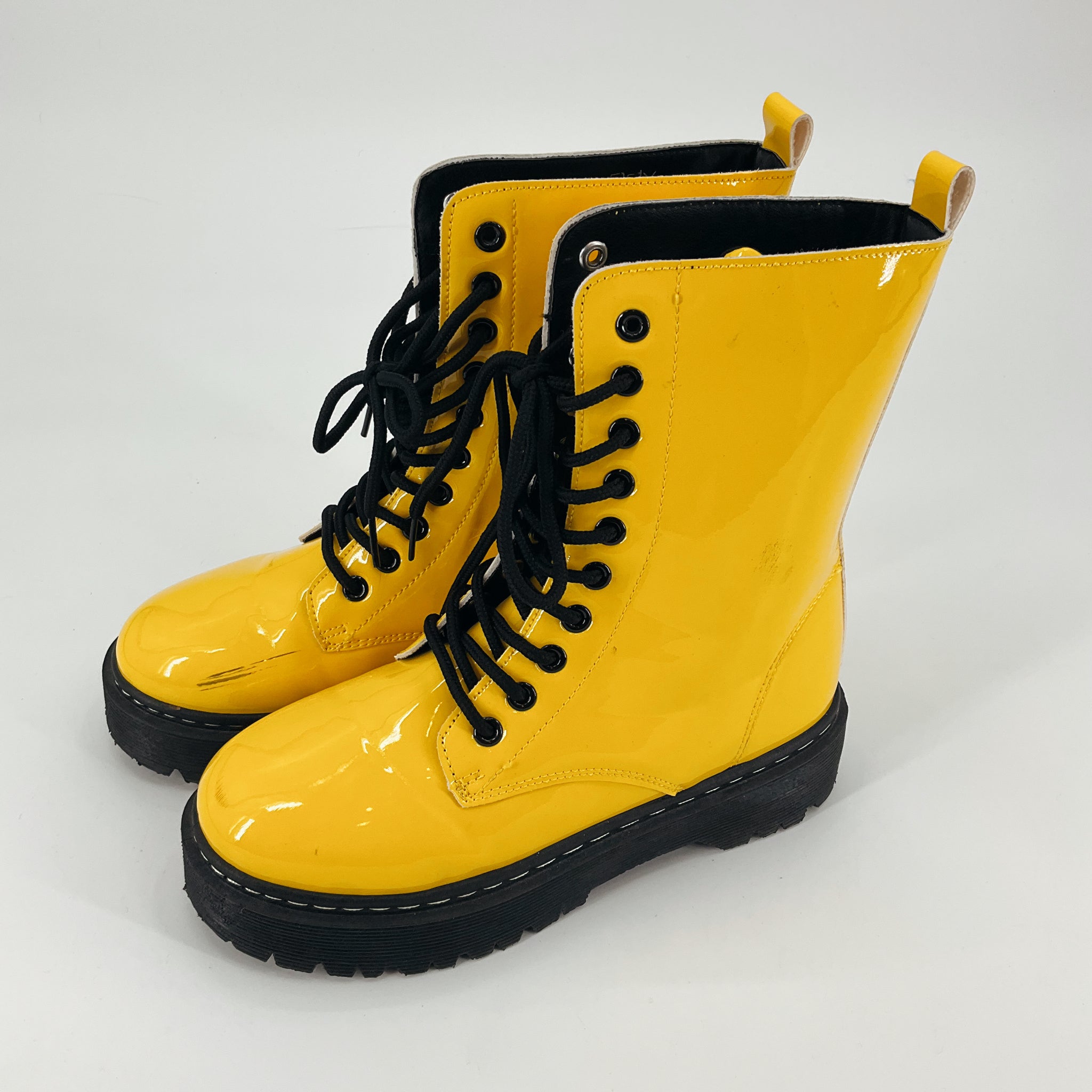 Unilady Yellow Boots Size 7 