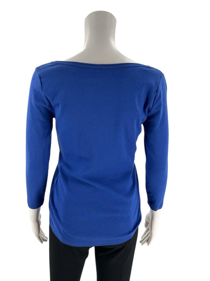 Talbots Blue Solid Top - Size XS - Margaret’s Fine Consignment