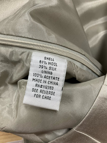 Reba Champagne Silk Wool Wide Leg Dress Pants - Size 4 - ONLINE ONLY