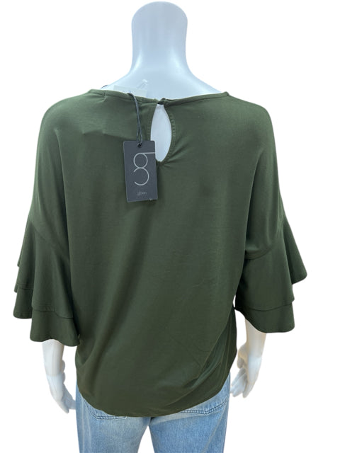 Gibson Moss Solid Casual Top Size Petite Small - rear view