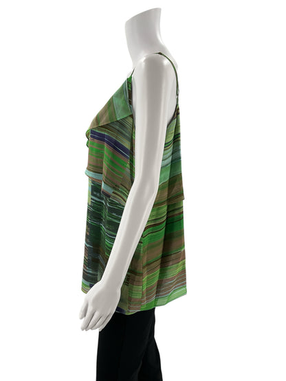 Cabi Green/Multi Print Pre-Owned Ladies Top - Size Large