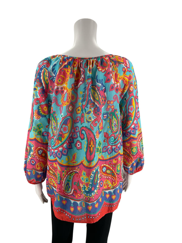 Talbots Multi Color Paisley Pre-Owned Ladies Top - Size Large - Margaret’s Fine Consignment