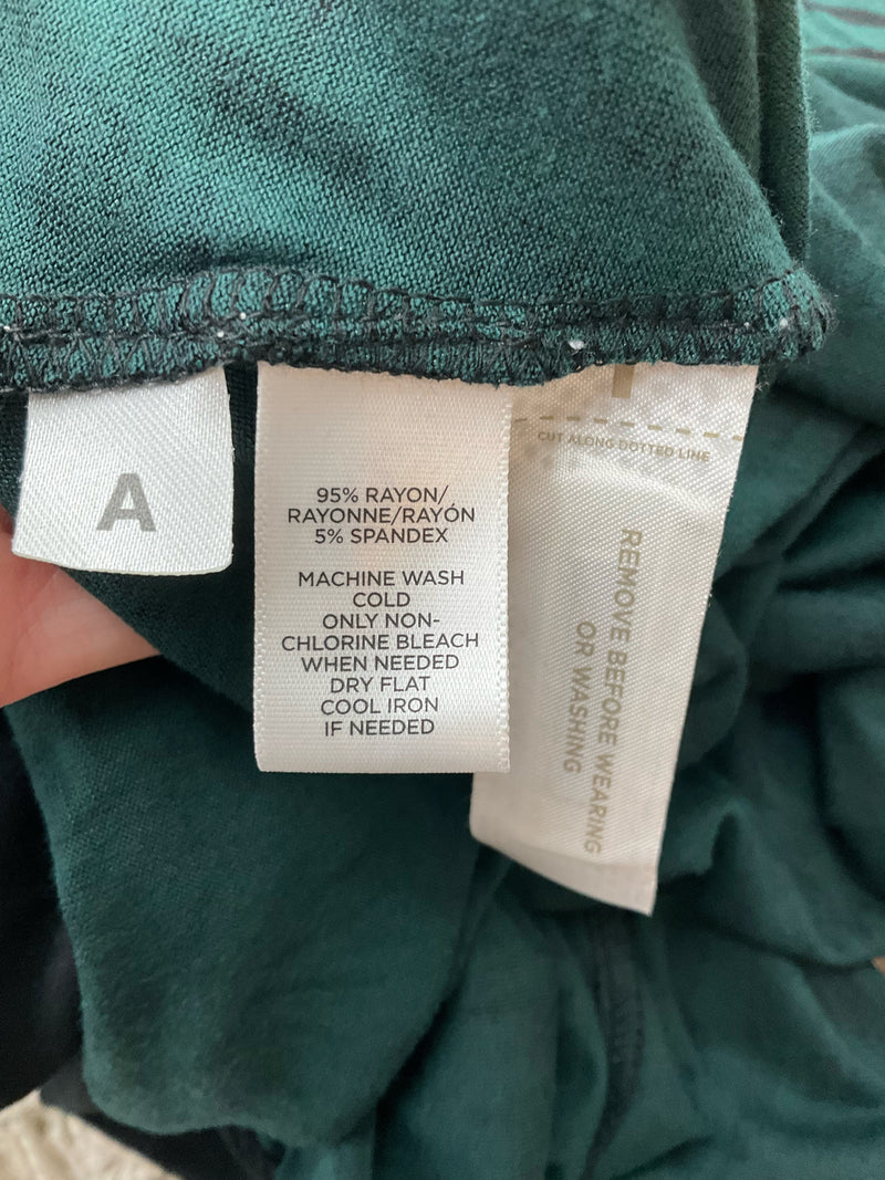 Ann Taylor Black/Green Pre-Owned Ladies Dress - Size Large