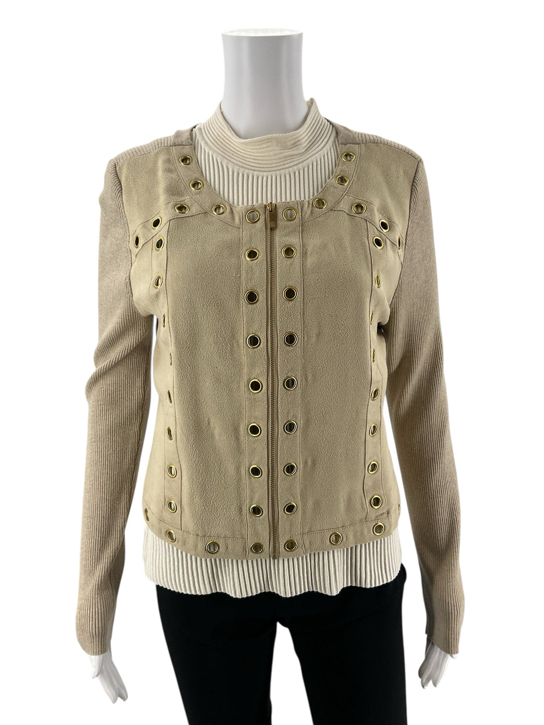 Cache Tan Suede Pre-Owned Ladies Jacket - Size Large - Margaret’s Fine Consignment