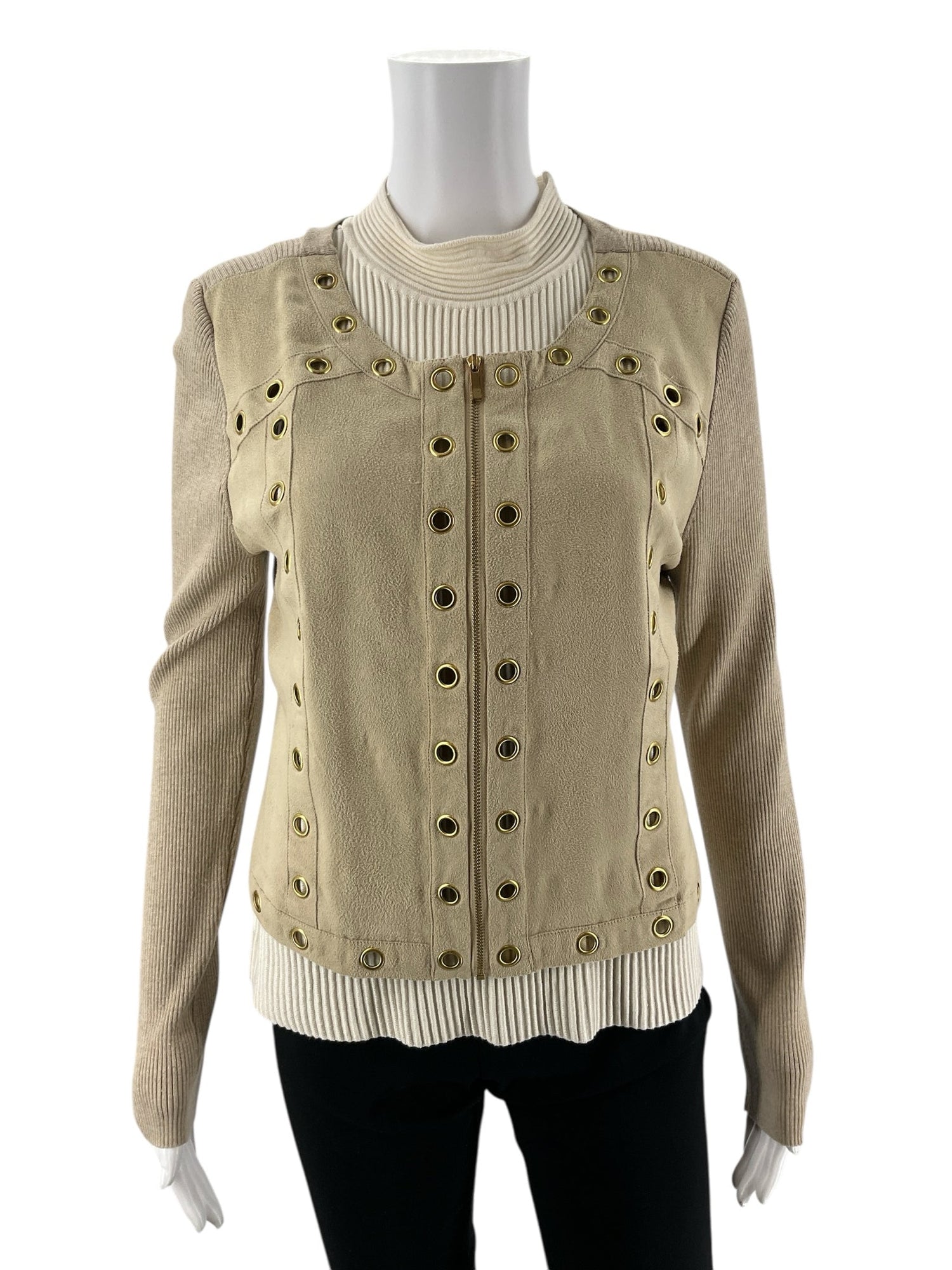 Cache Tan Suede Pre-Owned Ladies Jacket - Size Large - Margaret’s Fine Consignment