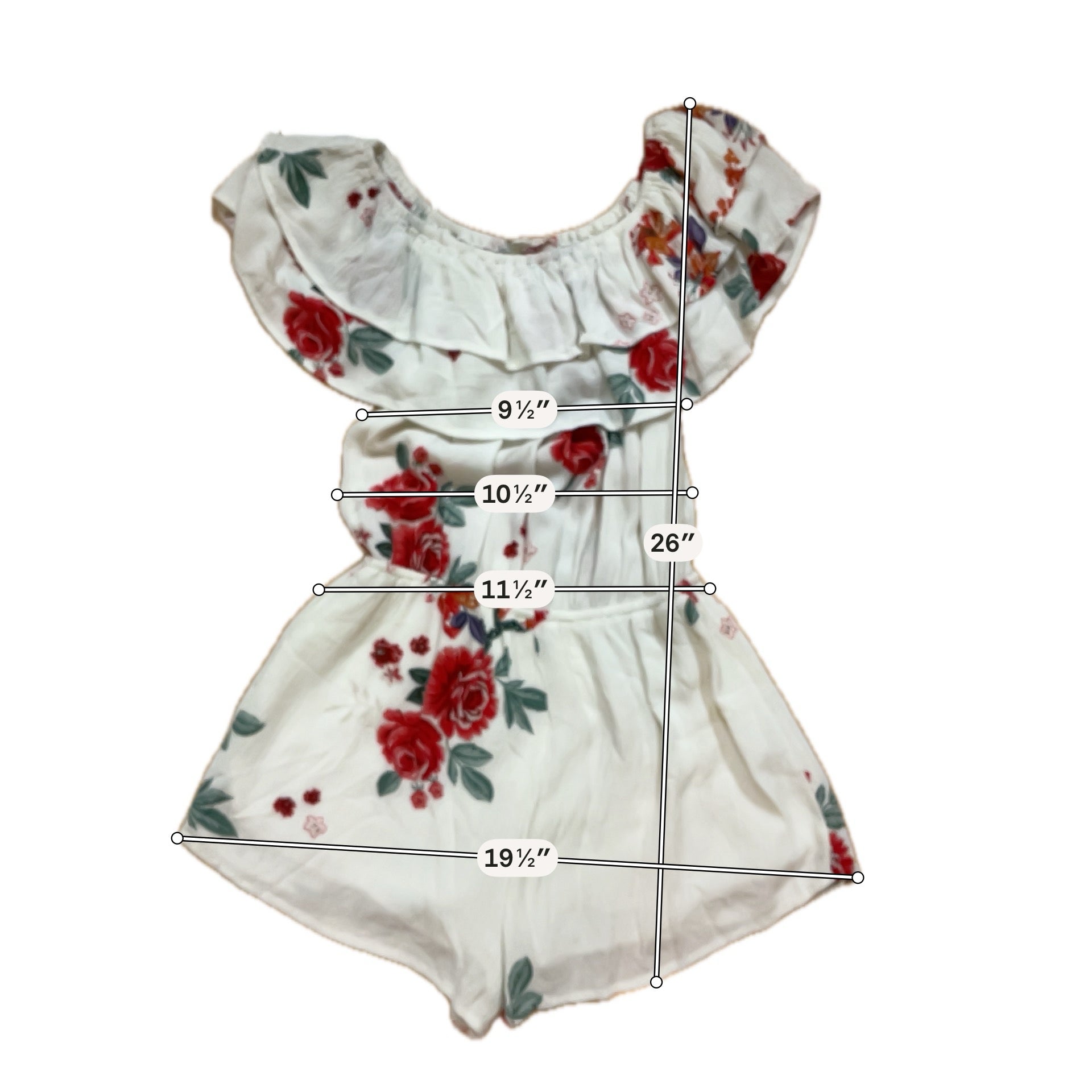 Illa Illa Off The Shoulder Ruffle Floral Romper Size Small