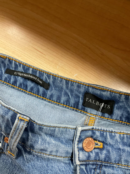 Talbots High Waist Relaxed Ankle Jeans Calypso Wash Size 6 - ONLINE ONLY