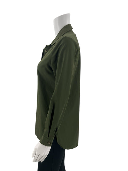 Olive Solid Pre-Owned Ladies Top -Size Small - Margaret’s Fine Consignment
