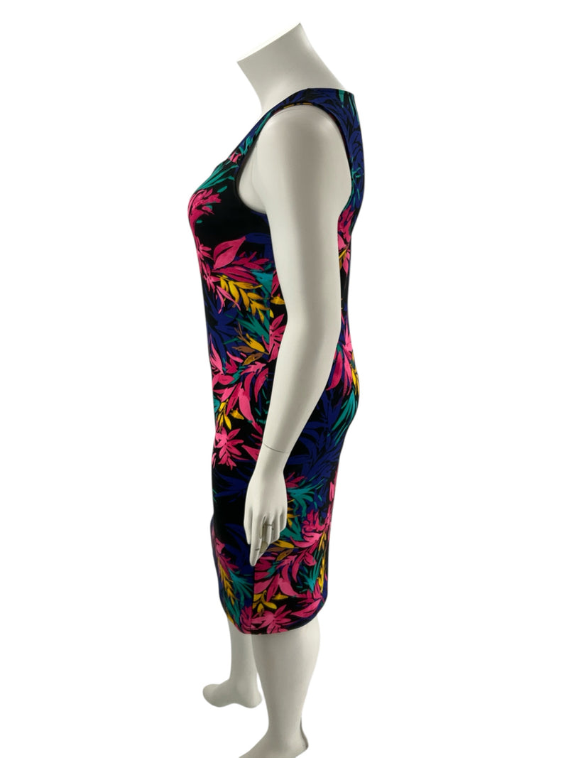 Bold Elements Blue/Pink/Teal Pre-Owned Ladies Dress - Size XL - Margaret’s Fine Consignment