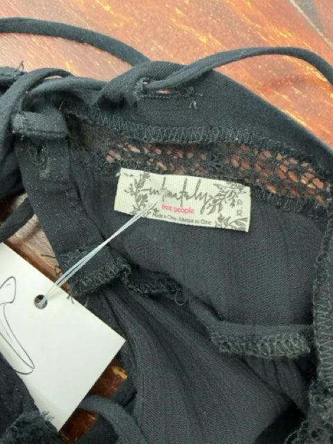Free People La Nite Black Crochet Halter Mini Dress | Size XS - ONLINE ONLY