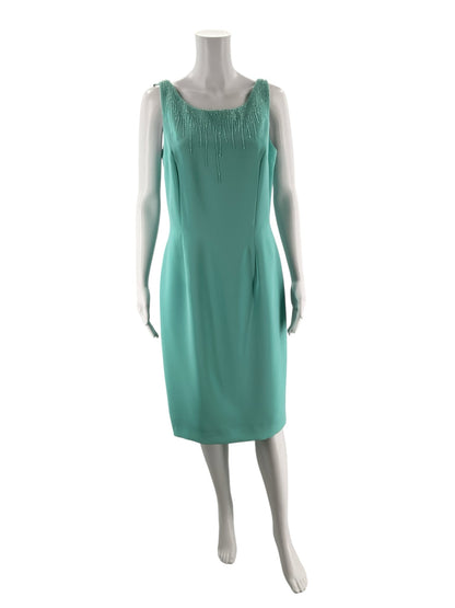 Marie St. Claire Aqua Pre-Owned Ladies Dress - Size 10 - Margaret’s Fine Consignment