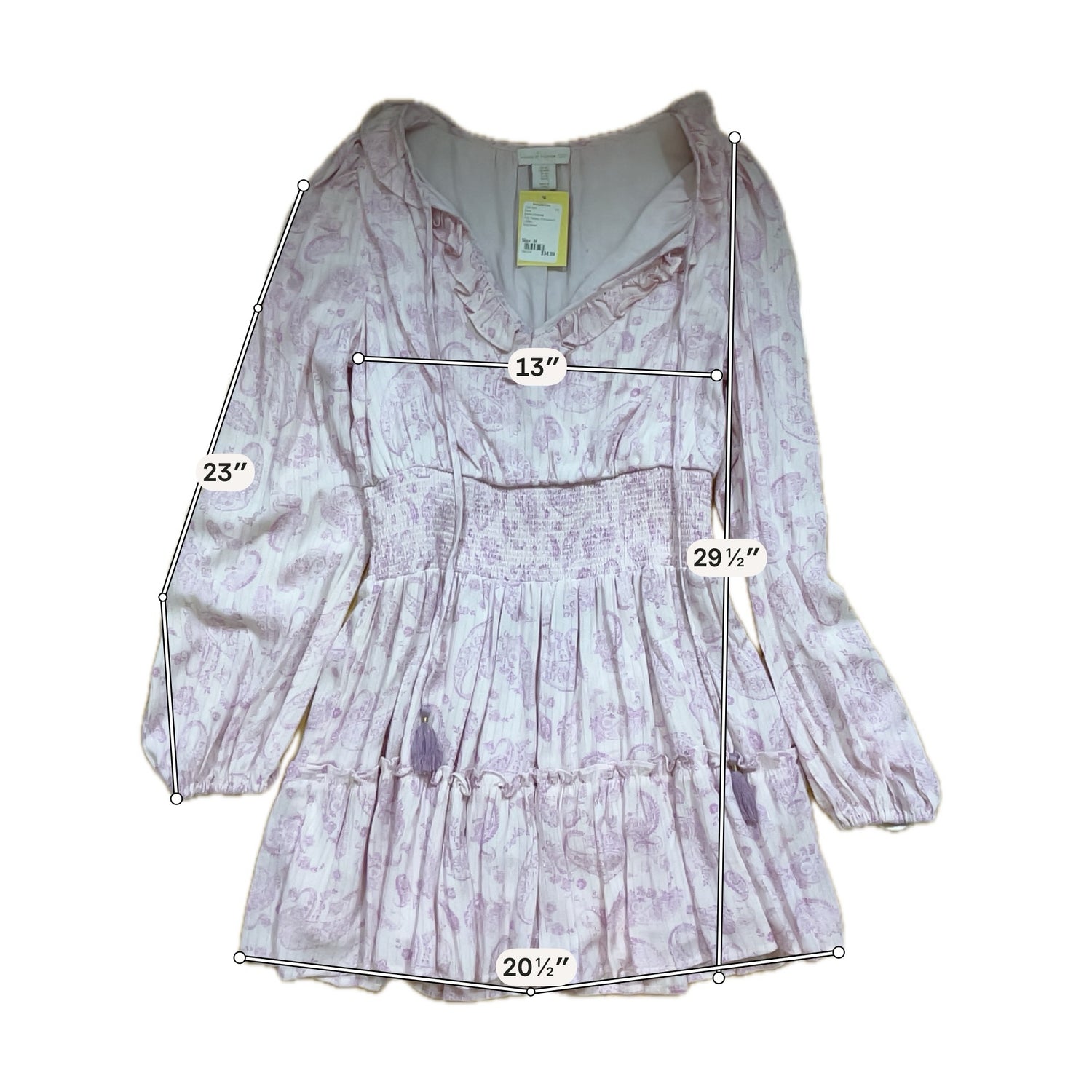 house of harlow Size M Pink Paisley Pre-Owned Ladies Dress