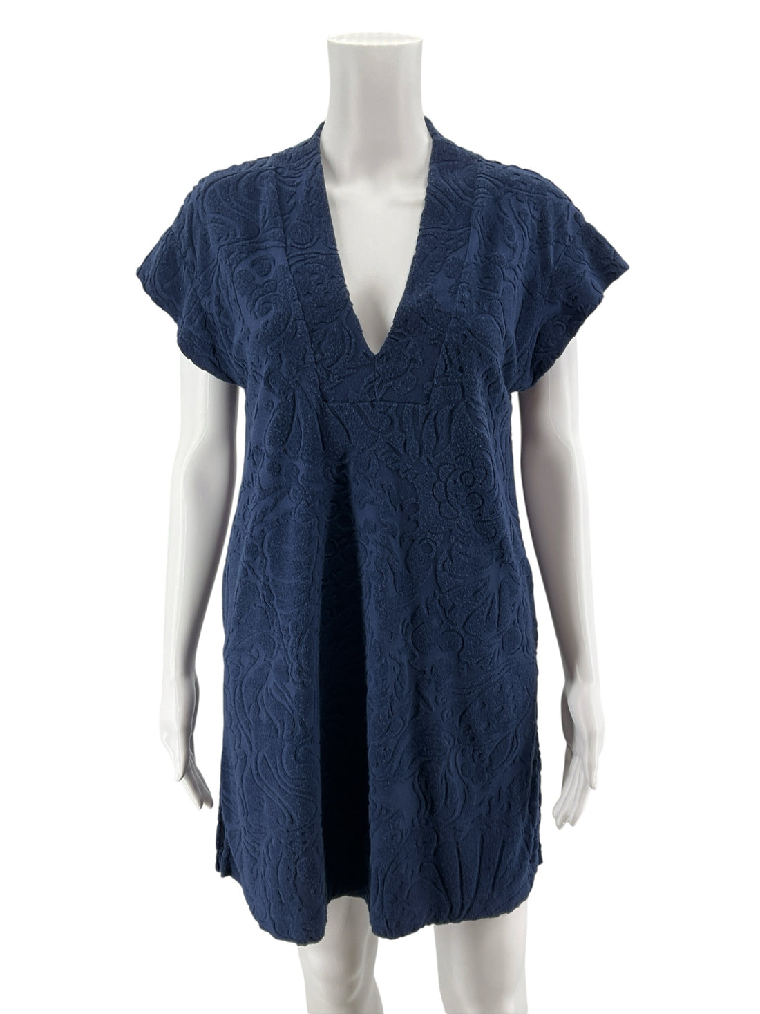 Lilly Pulitzer Colette Tunic Navy Jacquard V-Neck Cover-Up Top Size S - Effortless Coastal Chic: The Lilly Pulitzer Colette Tunic