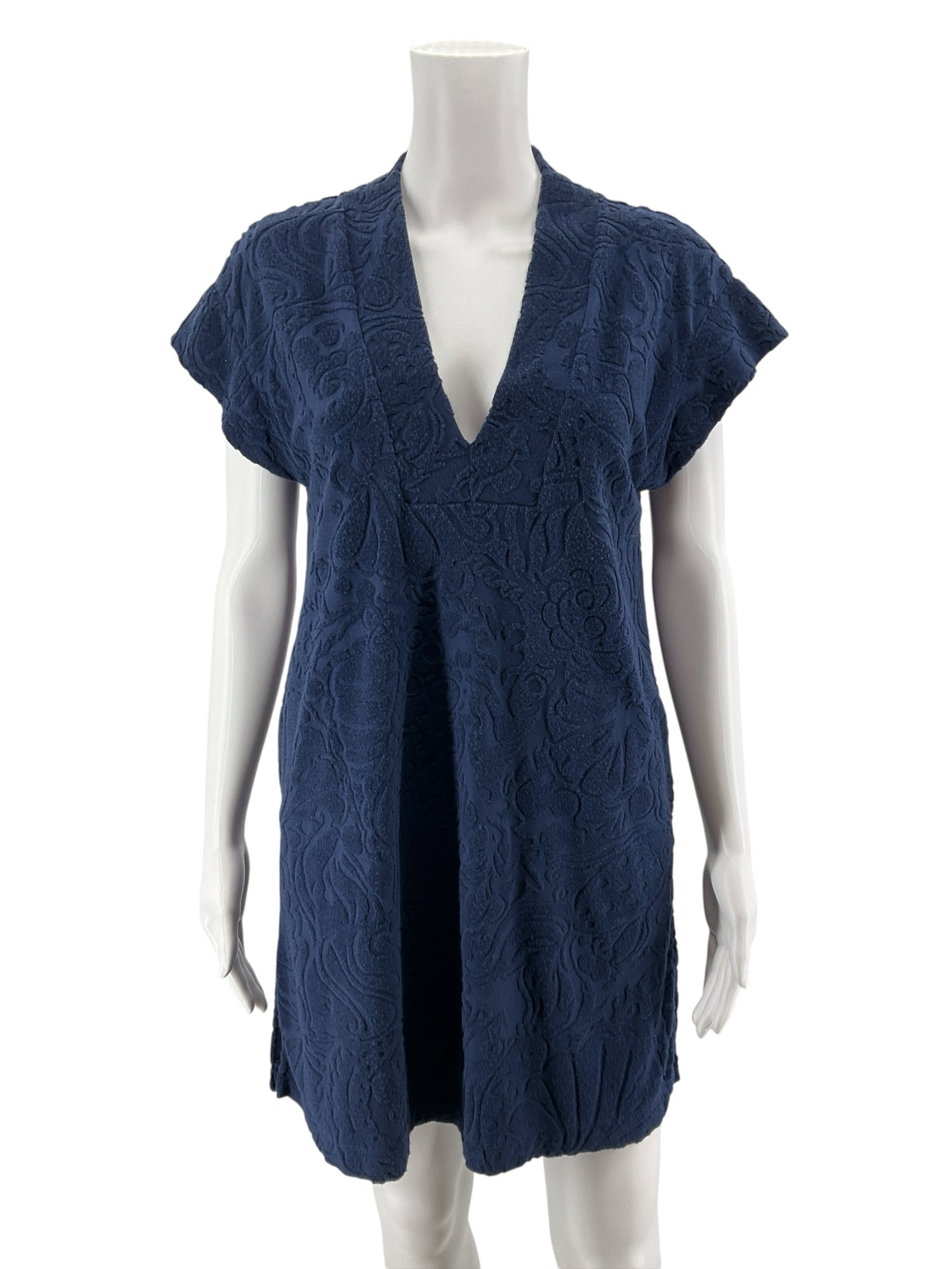 Lilly Pulitzer Colette Tunic Navy Jacquard V-Neck Cover-Up Top Size S - Effortless Coastal Chic: The Lilly Pulitzer Colette Tunic