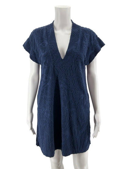 Lilly Pulitzer Colette Tunic Navy Jacquard V-Neck Cover-Up Top Size S - Effortless Coastal Chic: The Lilly Pulitzer Colette Tunic