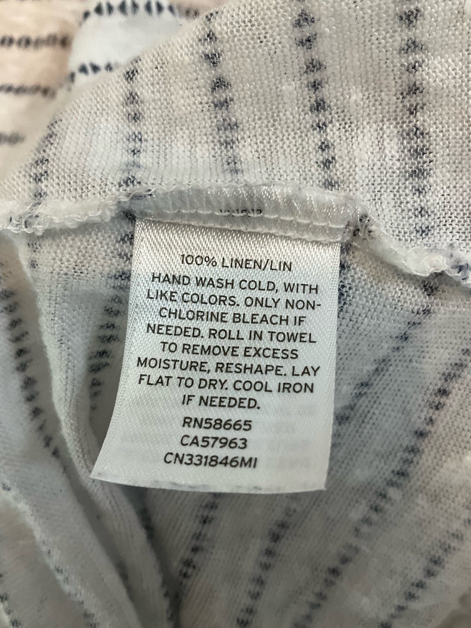 Caslon Linen Racerback Striped Tank Top Size XS