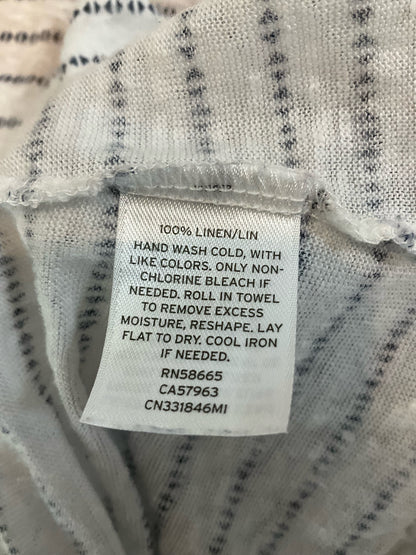 Caslon Linen Racerback Striped Tank Top Size XS