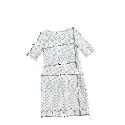 Julia Jordan White Eyelet Lattice Trim Sheath Dress Size 8 - ONLINE ONLY