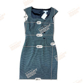White House Black Market black/white Bodycon Polka Dot Button Sheath Dress Size 6 - Size 6