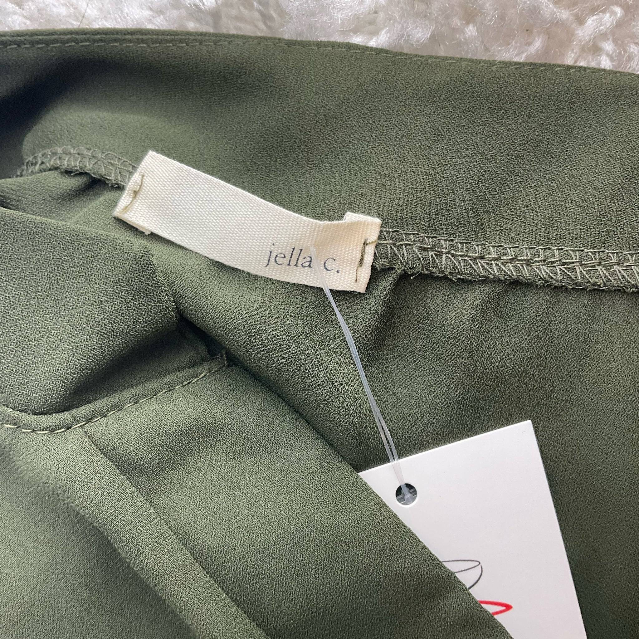 Jella C Olive Solid Pre-Owned Ladies Top - Size Small - Margaret’s Fine Consignment