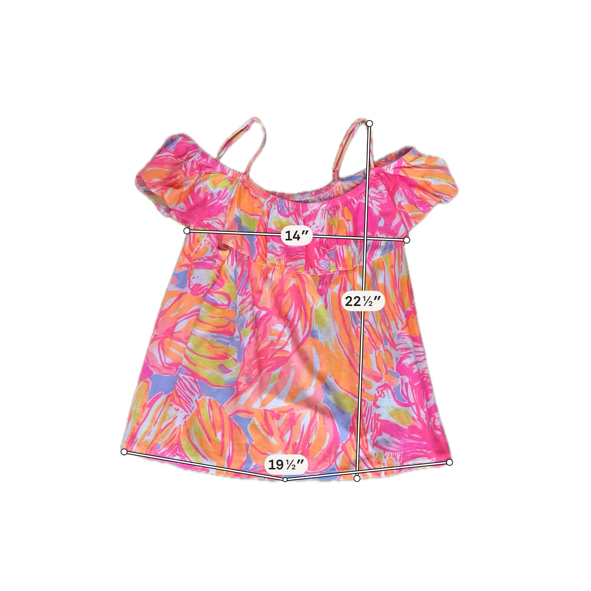 Lilly Pulitzer Maisel Cold Shoulder Top Tiki Pink Gypsea Print Size Small