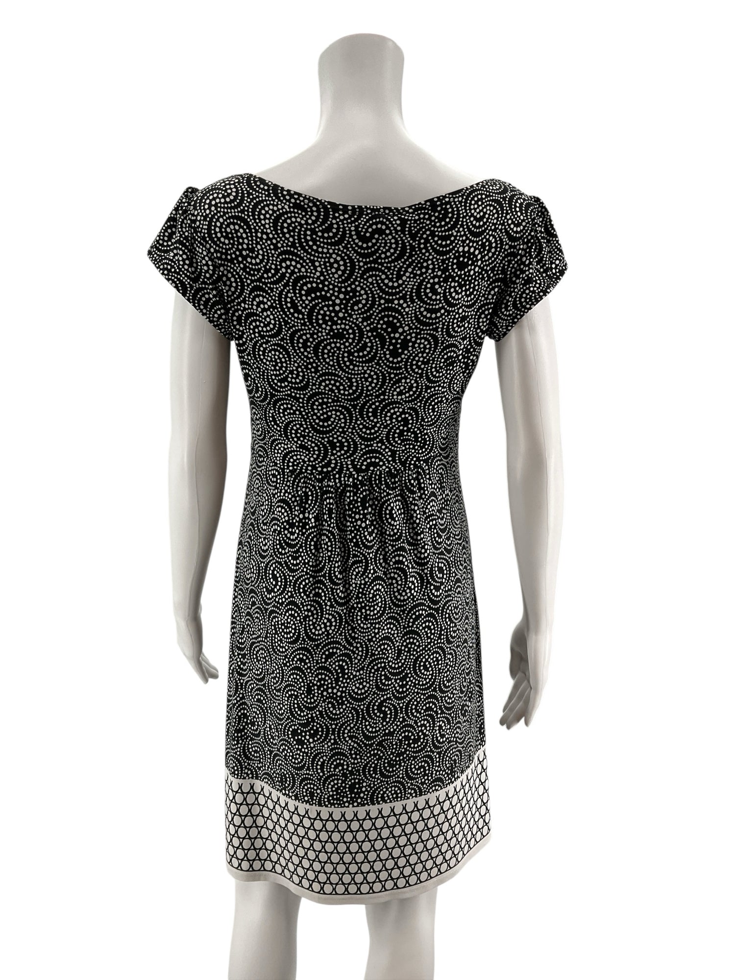 I.N. Studio Petite Swirl &amp; Dot A-Line Dress Size 8P