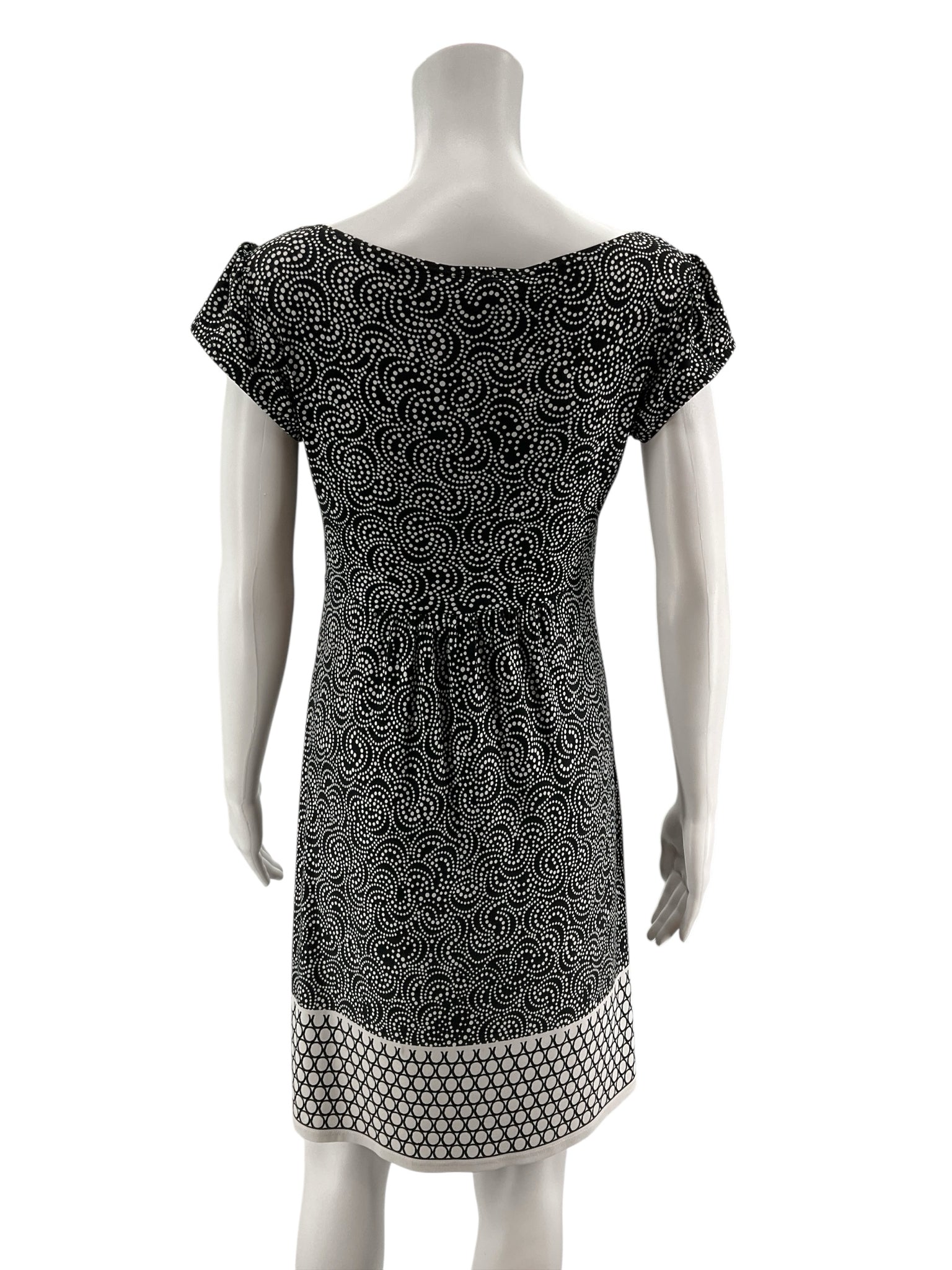 I.N. Studio Petite Swirl &amp; Dot A-Line Dress Size 8P