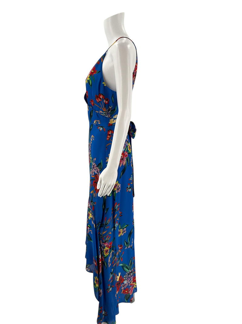 Parker blue/red Floral Pre-Owned Ladies Dress - Size 4 - Margaret’s Fine Consignment