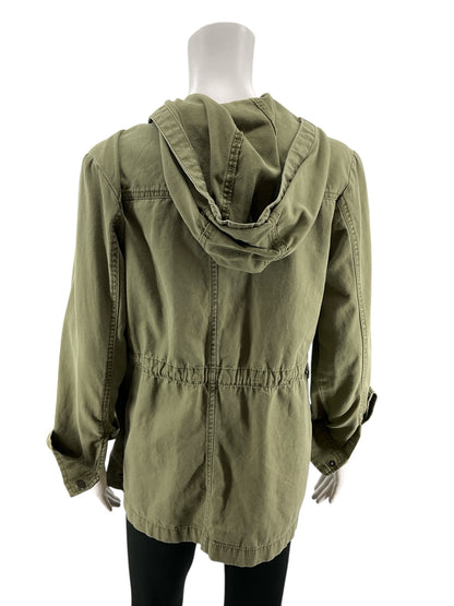 BP. Olive Green Cotton Twill Utility Anorak Jacket | Size Medium