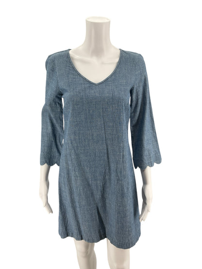 J Crew Chambray Solid Dress Size 4