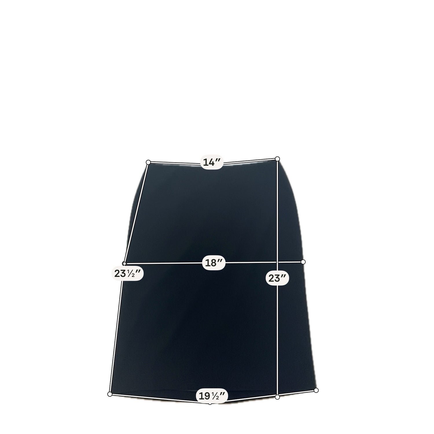 Talbots Classic Black Triacetate Blend Midi Skirt Size 8
