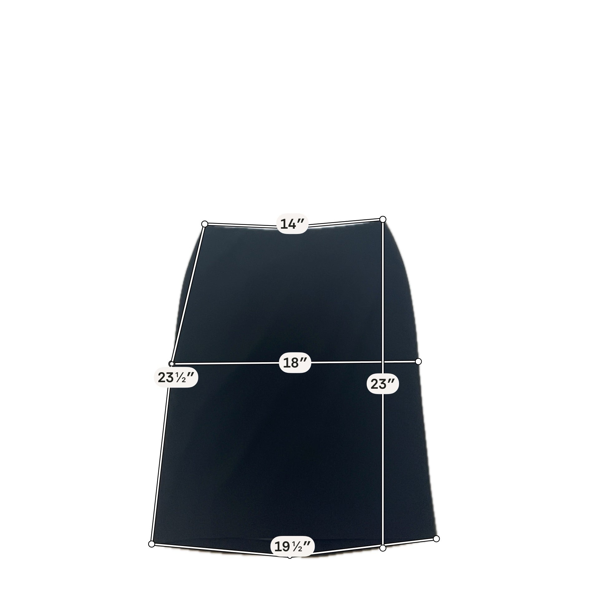 Talbots Classic Black Triacetate Blend Midi Skirt Size 8