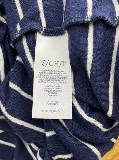 Cabi Navy/White Stripe Pre-Owned Ladies Casual Top - Size Small